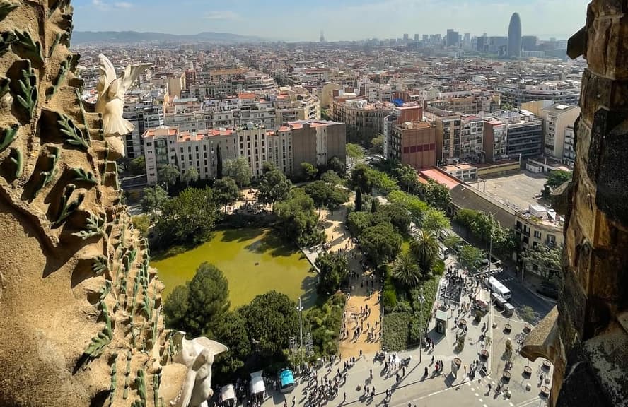 View from Nativity Tower Sagrada Familia